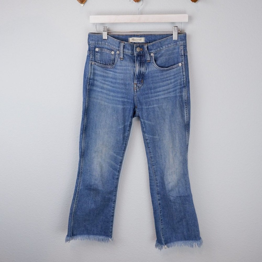 Madewell Women's Cali Demi-Boot Raw Hem Denim Jeans, size 26p